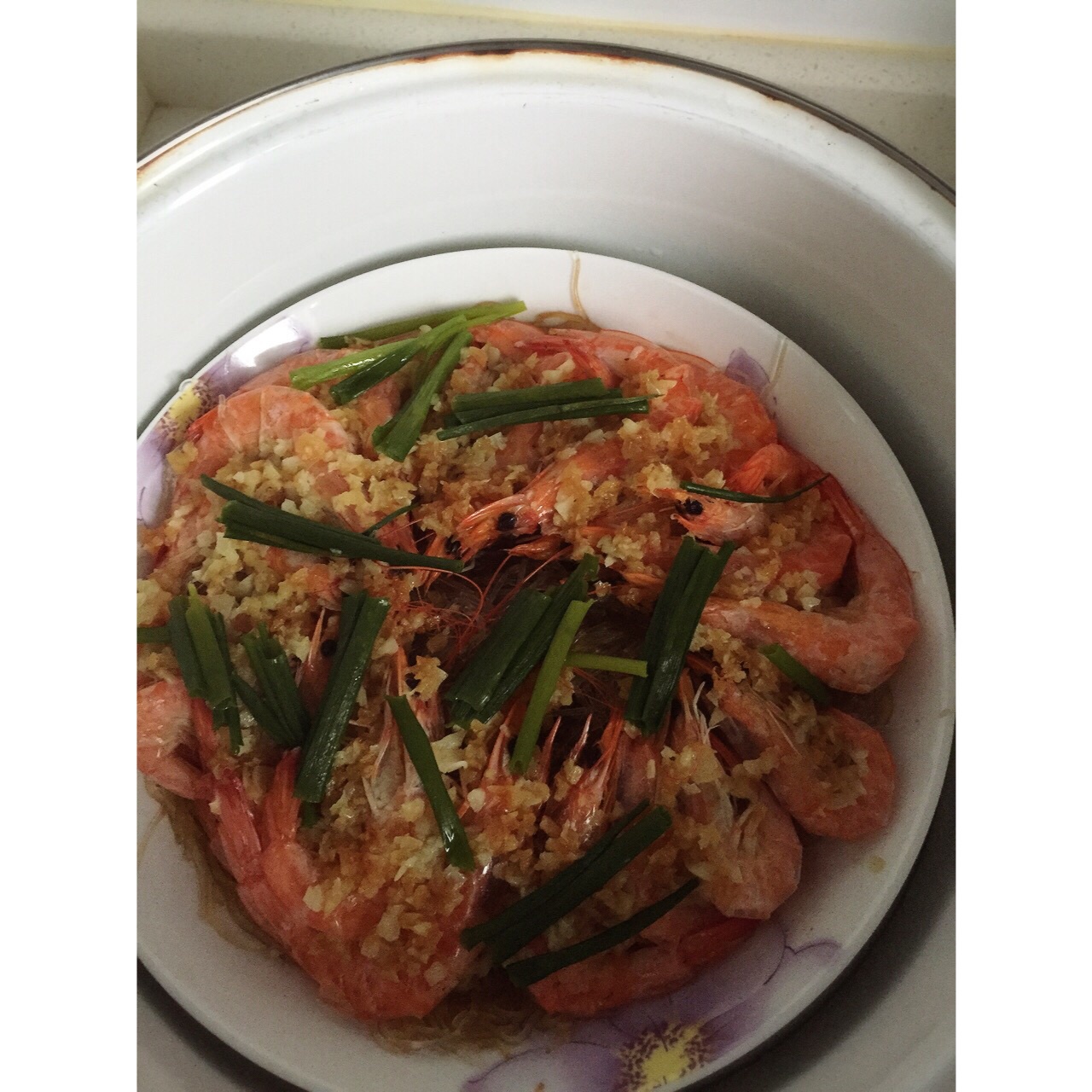 蒜蓉蒸虾