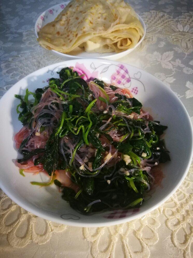 炝拌红苋菜