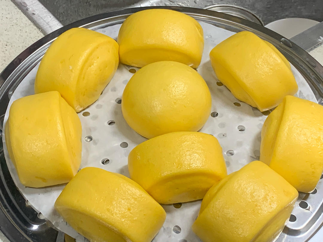 南瓜刀切馒头～后酵母法！手把手教你判断馒头发酵状态！！