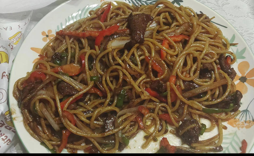 味道不输西餐厅的黑椒牛柳意面