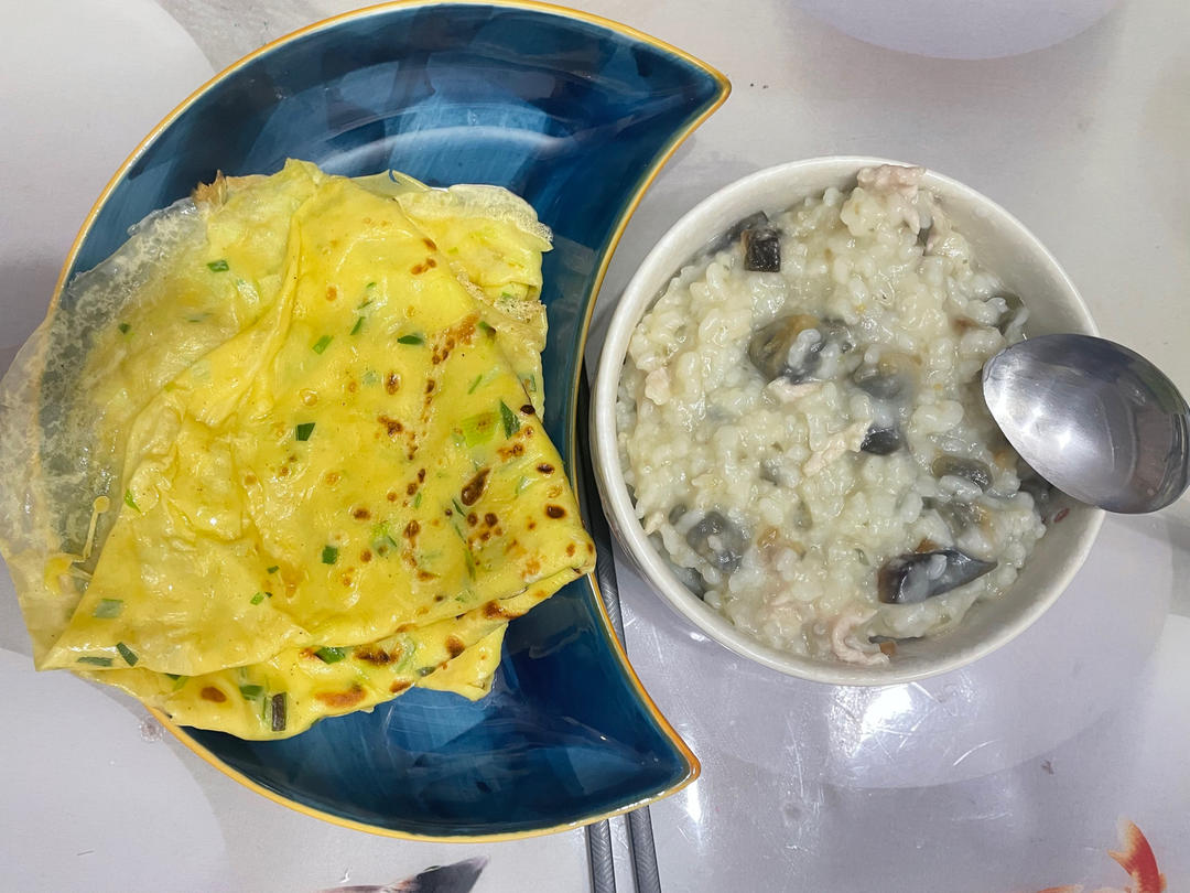 早餐香葱鸡蛋饼