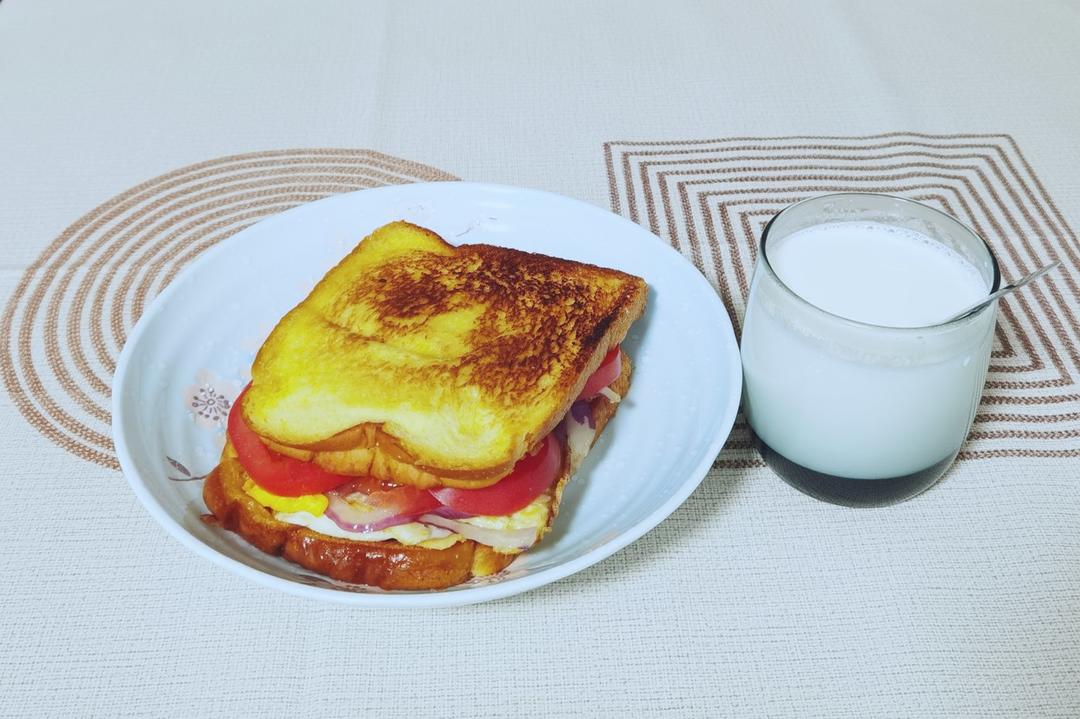 简易版三明治🥪（平底锅）