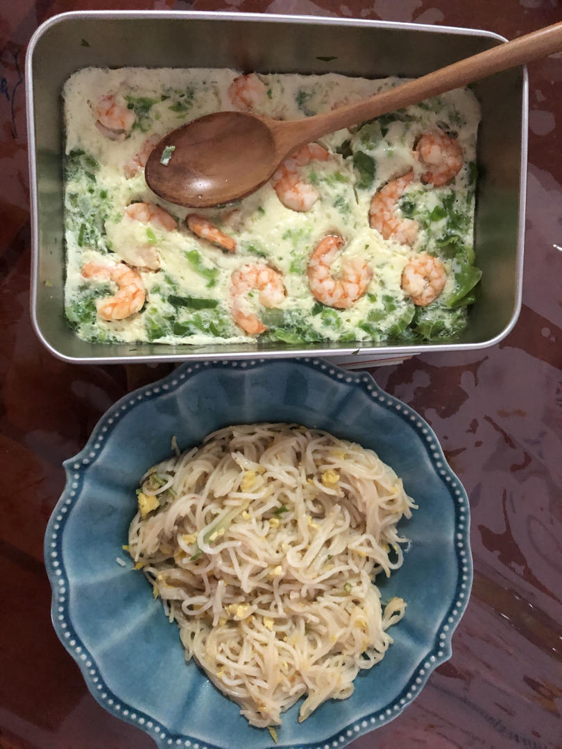 菠菜虾仁蒸蛋