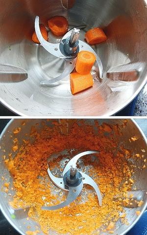 炸胡萝卜牛肉小丸子的做法 步骤2