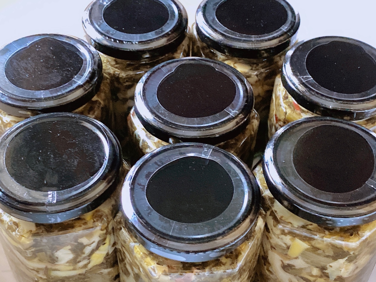 鲜笋的一种吃法与保存方法——笋丝雪菜与罐头的做法 步骤24