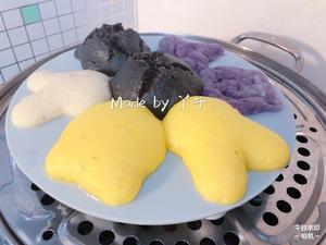 宝宝辅食—可可爱爱的紫薯发糕南瓜发糕山药发糕黑芝麻发糕的做法 步骤8