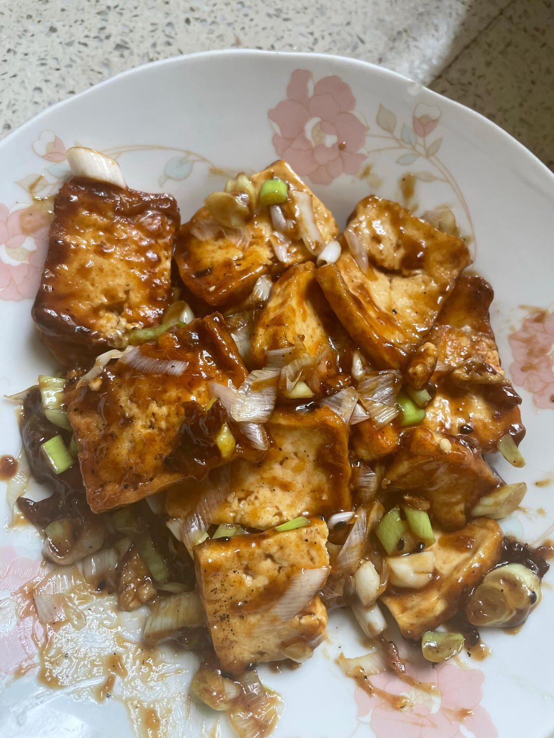 葱烧豆腐