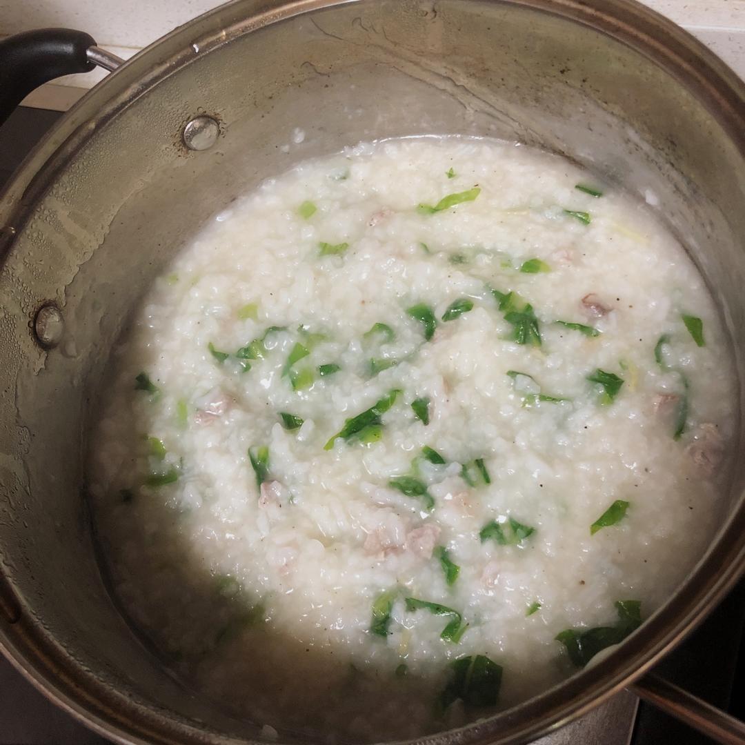 青菜瘦肉粥