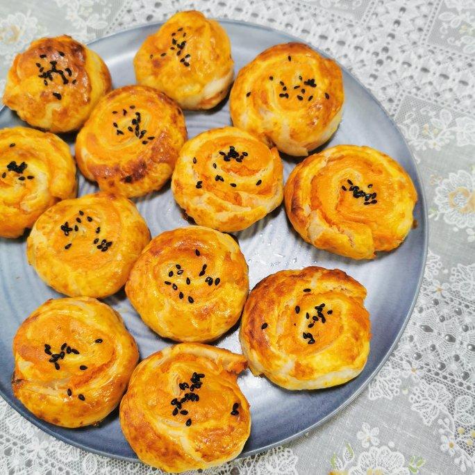 超酥脆🍠奶香红薯手抓饼，不用揉面超简单