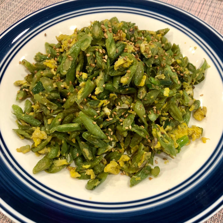 长豇豆炒鸡蛋