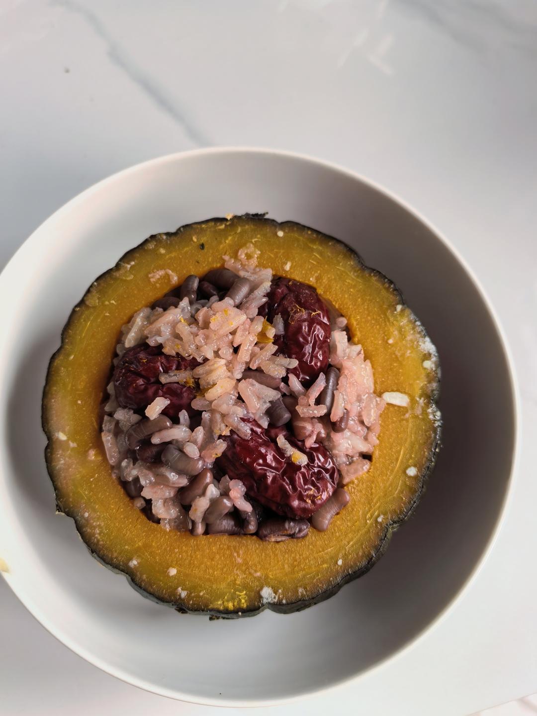 蒸贝贝南瓜红枣红豆糯米饭（甑糕）