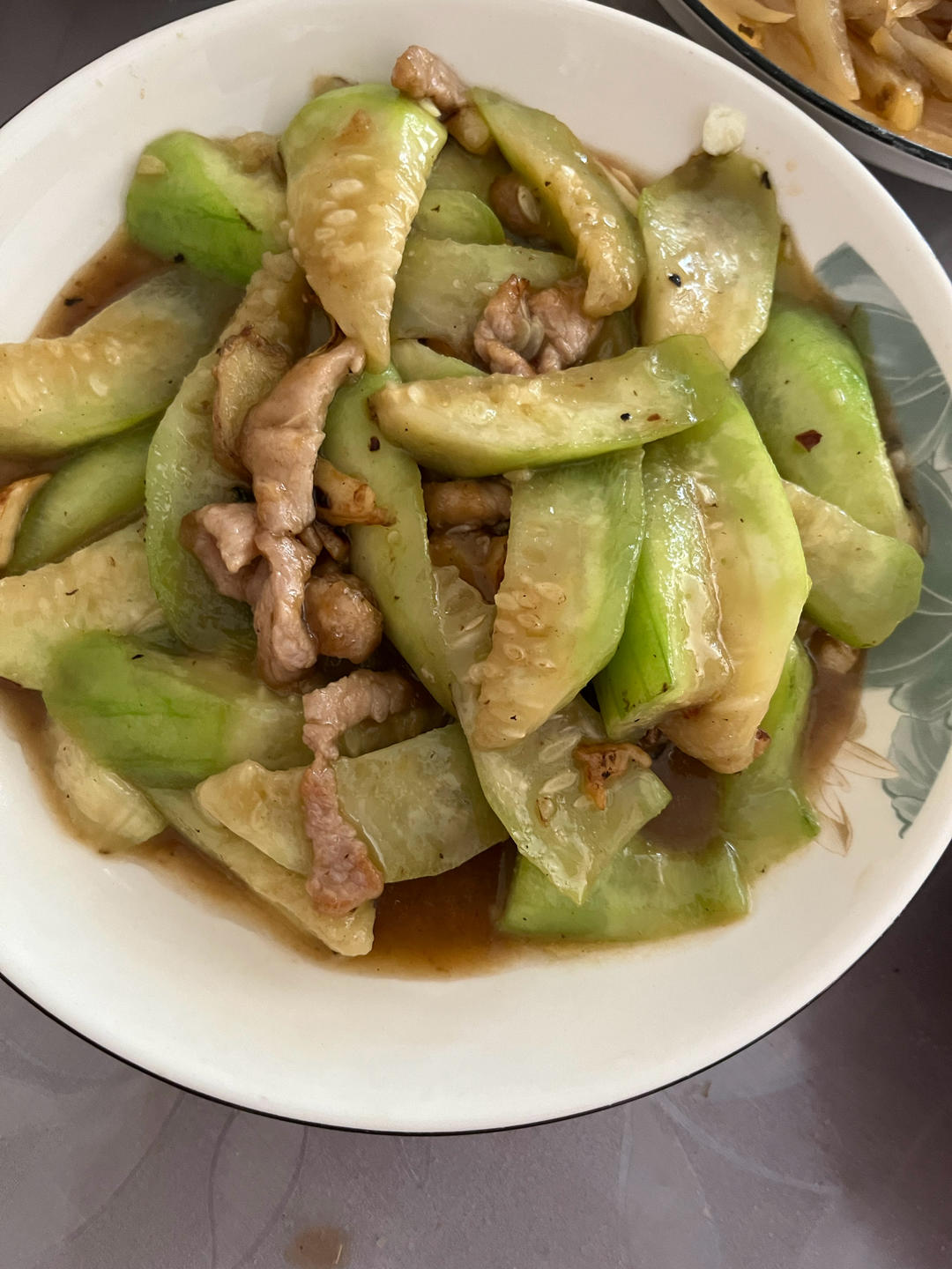 家常丝瓜炒肉