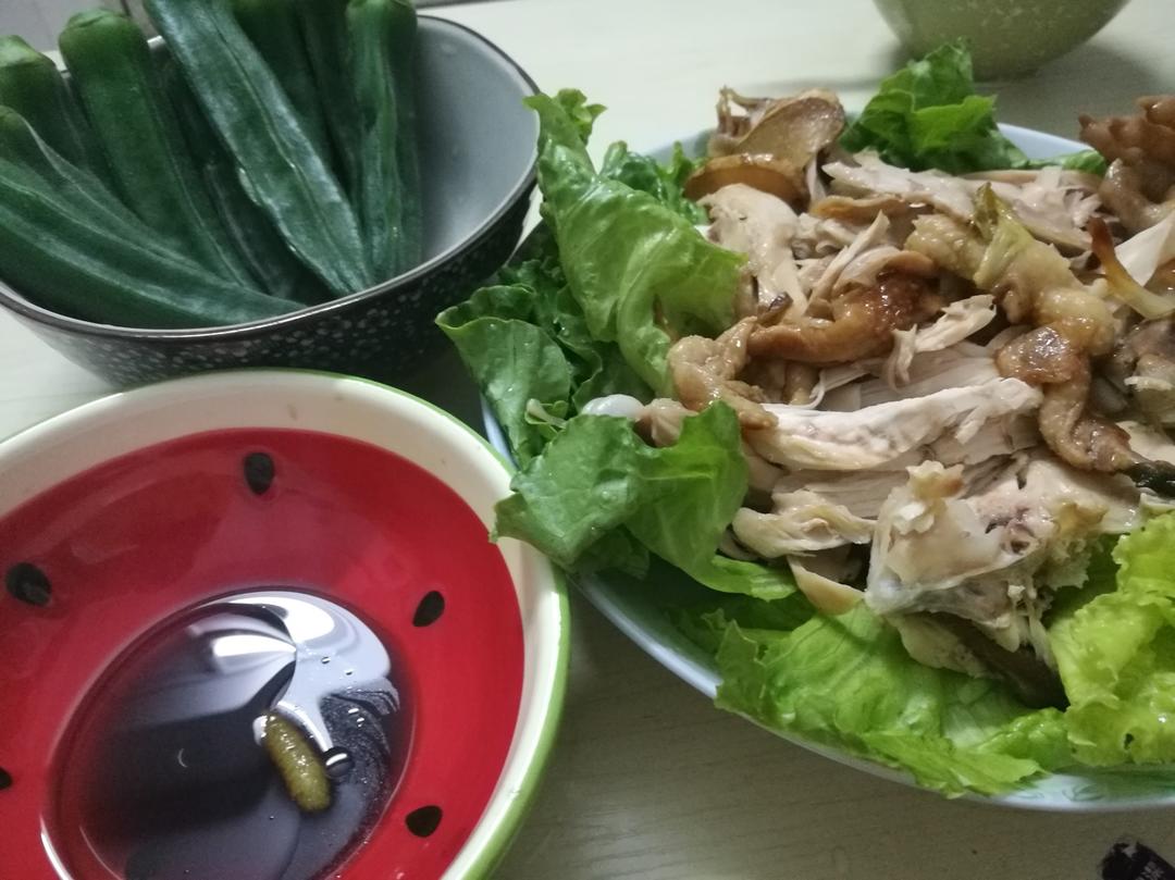 电饭锅简易版：盐焗手撕鸡