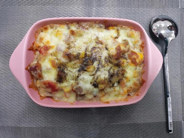 黑胡椒牛肉芝士焗饭～～营养健康，超级简单