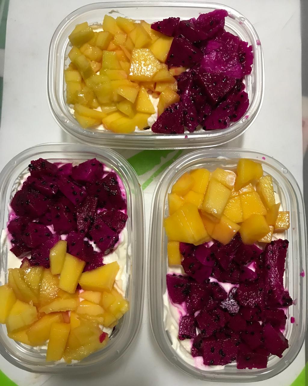 简单快手的便当饭盒水果盒子蛋糕