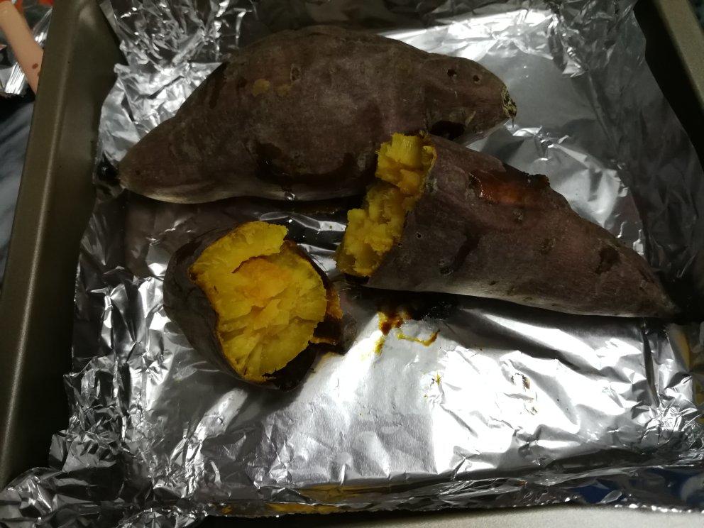 【烤箱版烤红薯】