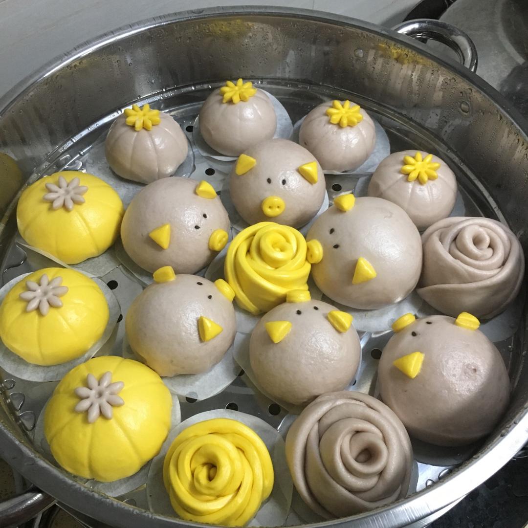 小猪豆沙包