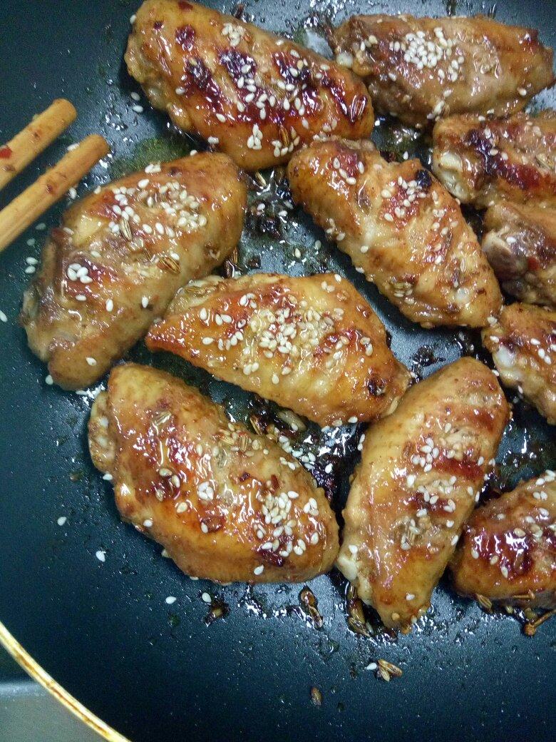 平底锅孜然香烤鸡翅