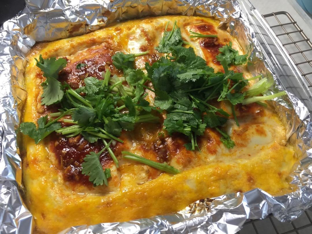 锡纸烤鸡蛋抱豆腐