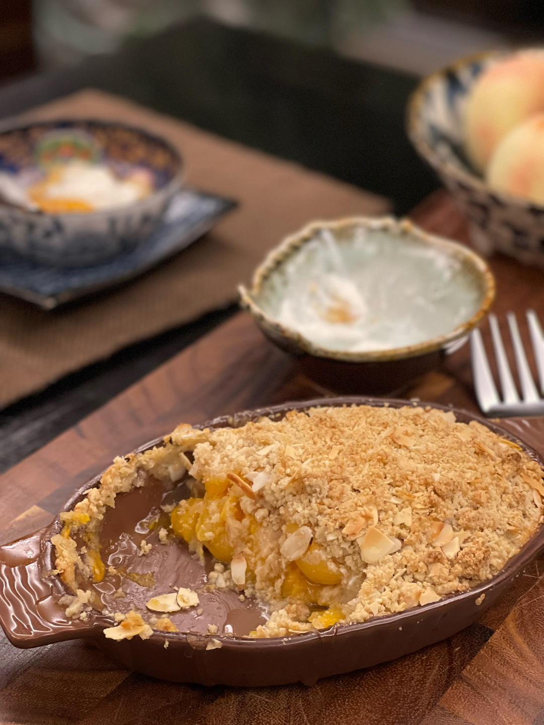 烘焙小白入门宝典——桃子金宝（peach crumble）北美时下最流行快手甜点