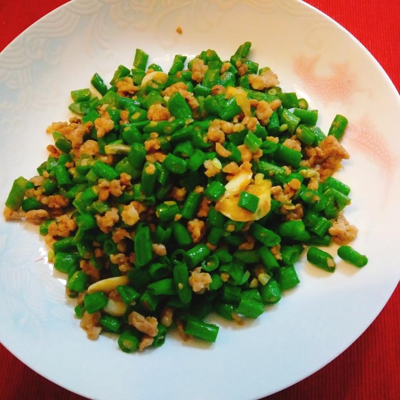 肉末炒豆角