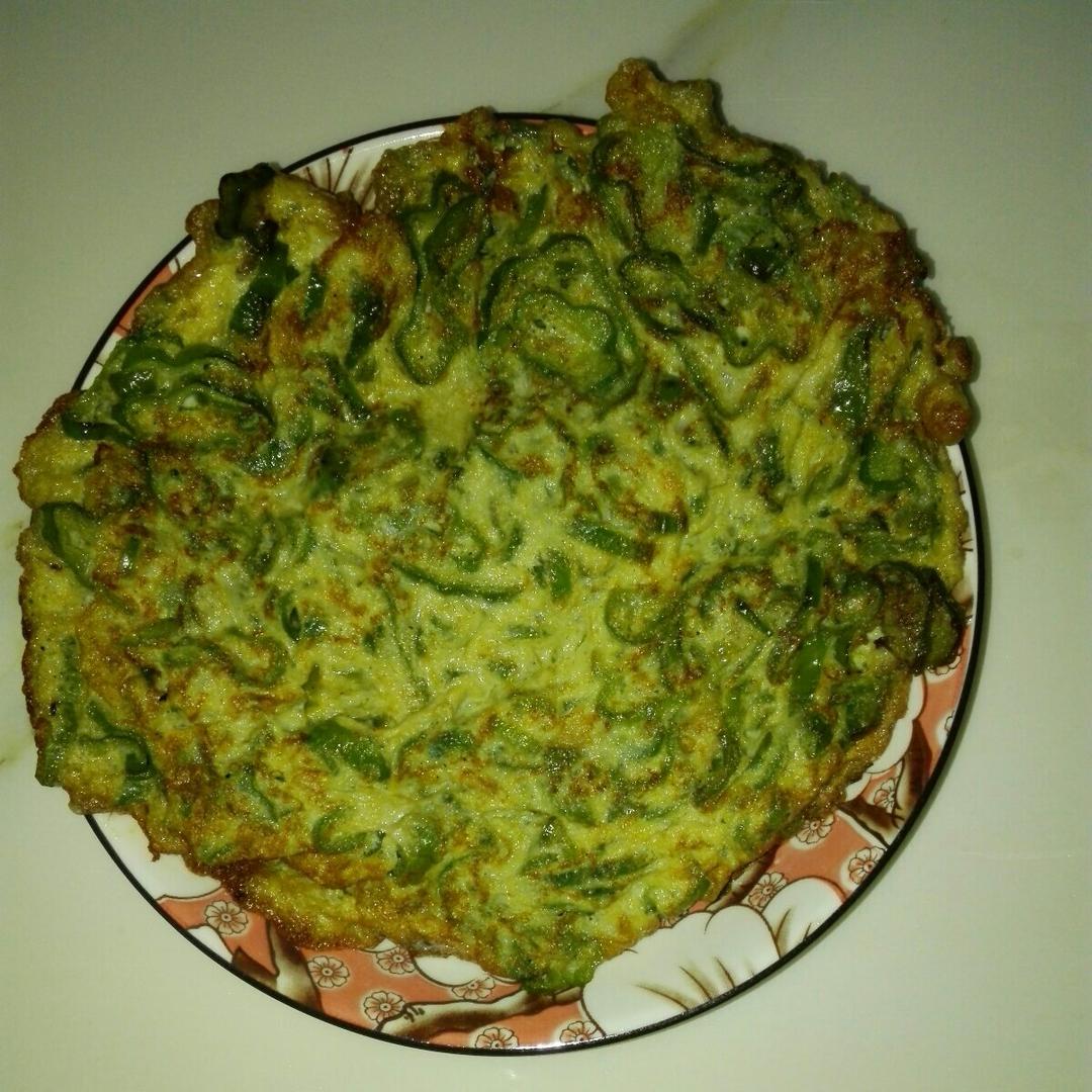 青椒鸡蛋饼