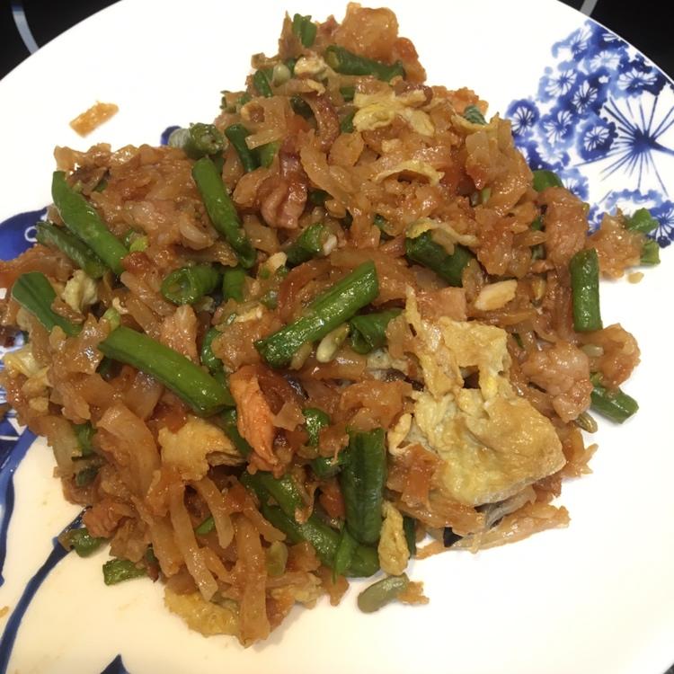 肉丝豆角焖饼的做法