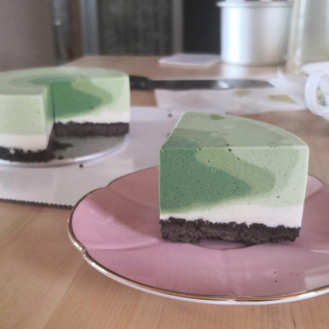 渐变抹茶慕斯蛋糕：我Amanda带着既美又作的抹茶甜点又来了！【曼食慢语】