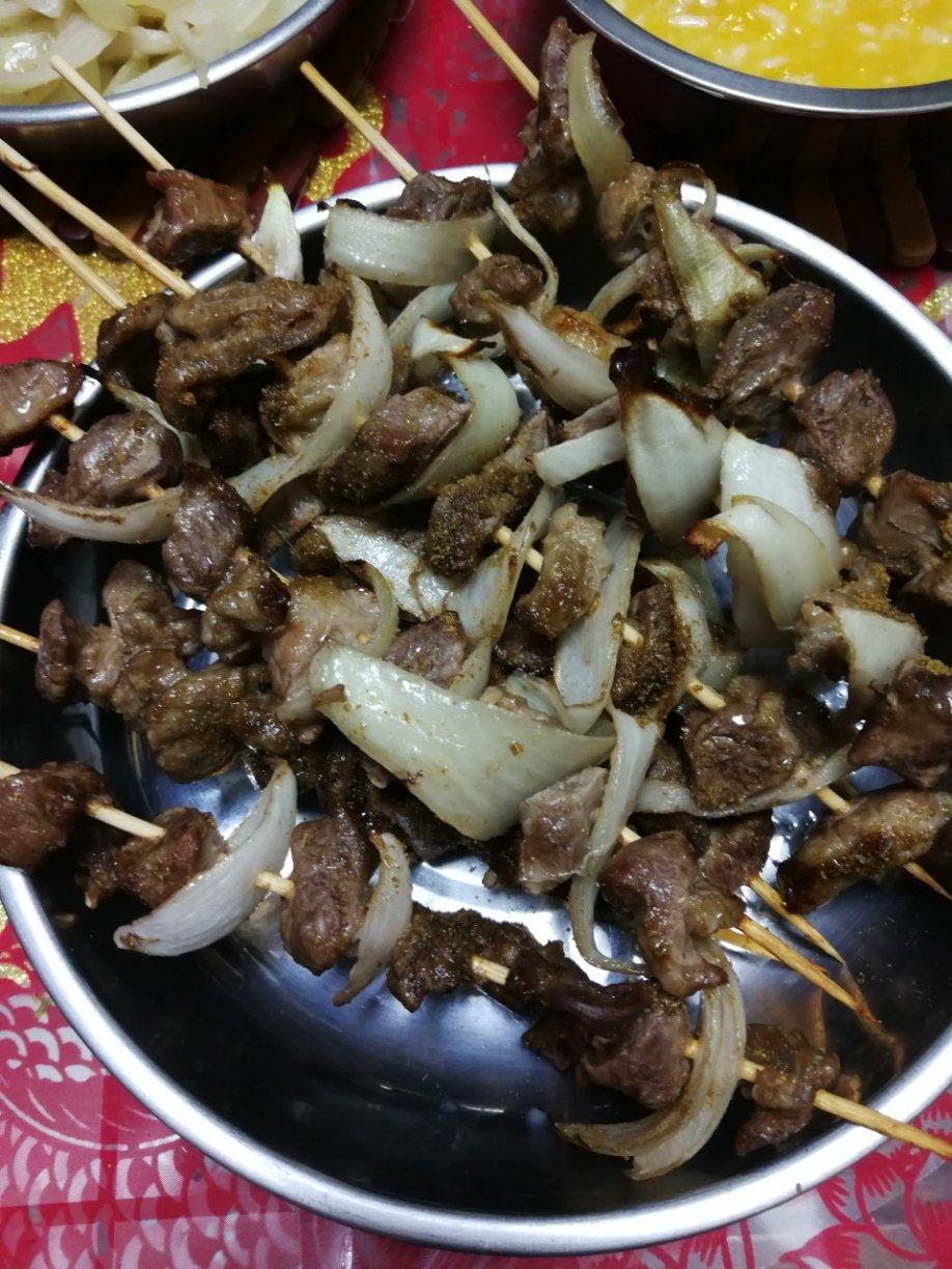 羊肉串用家里烤箱烤出明火烧烤的味道！