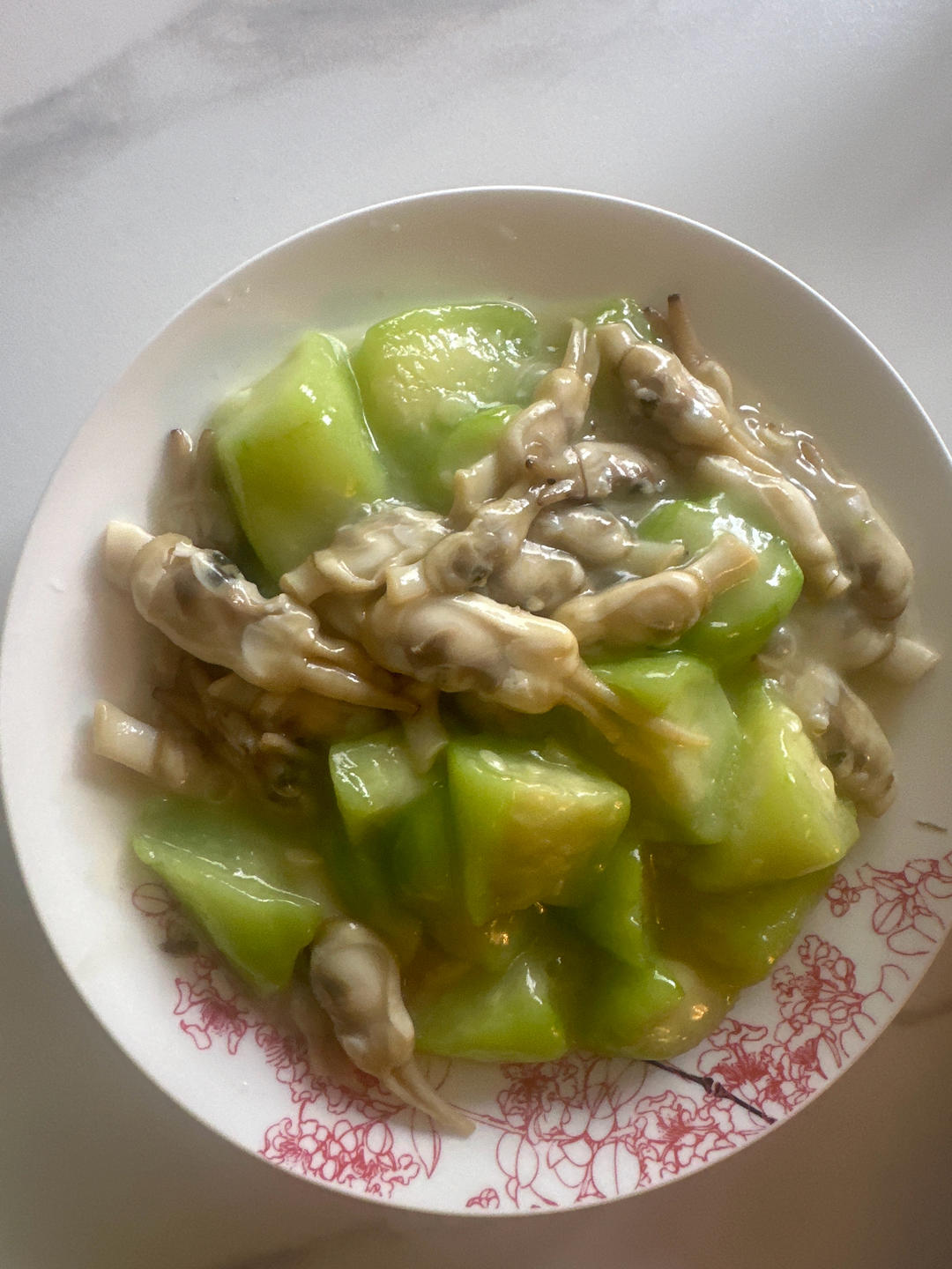 丝瓜炒蛏子