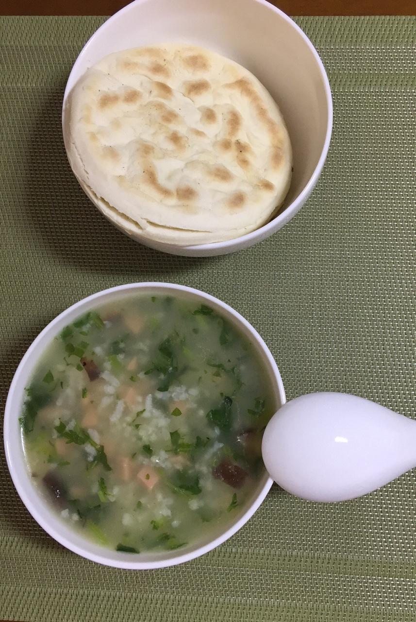 茼蒿咸粥