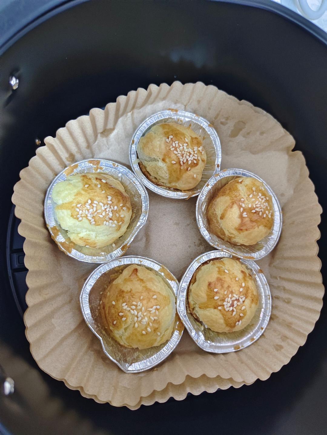 有空气炸锅就能做的小点心「酥皮汤圆」蛋挞皮与汤圆的完美结合👍👍👍