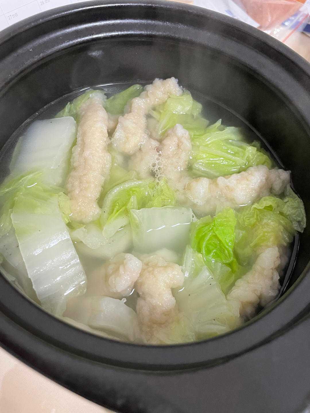 白菜酥肉汤