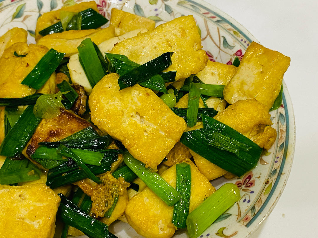 青蒜炒豆干