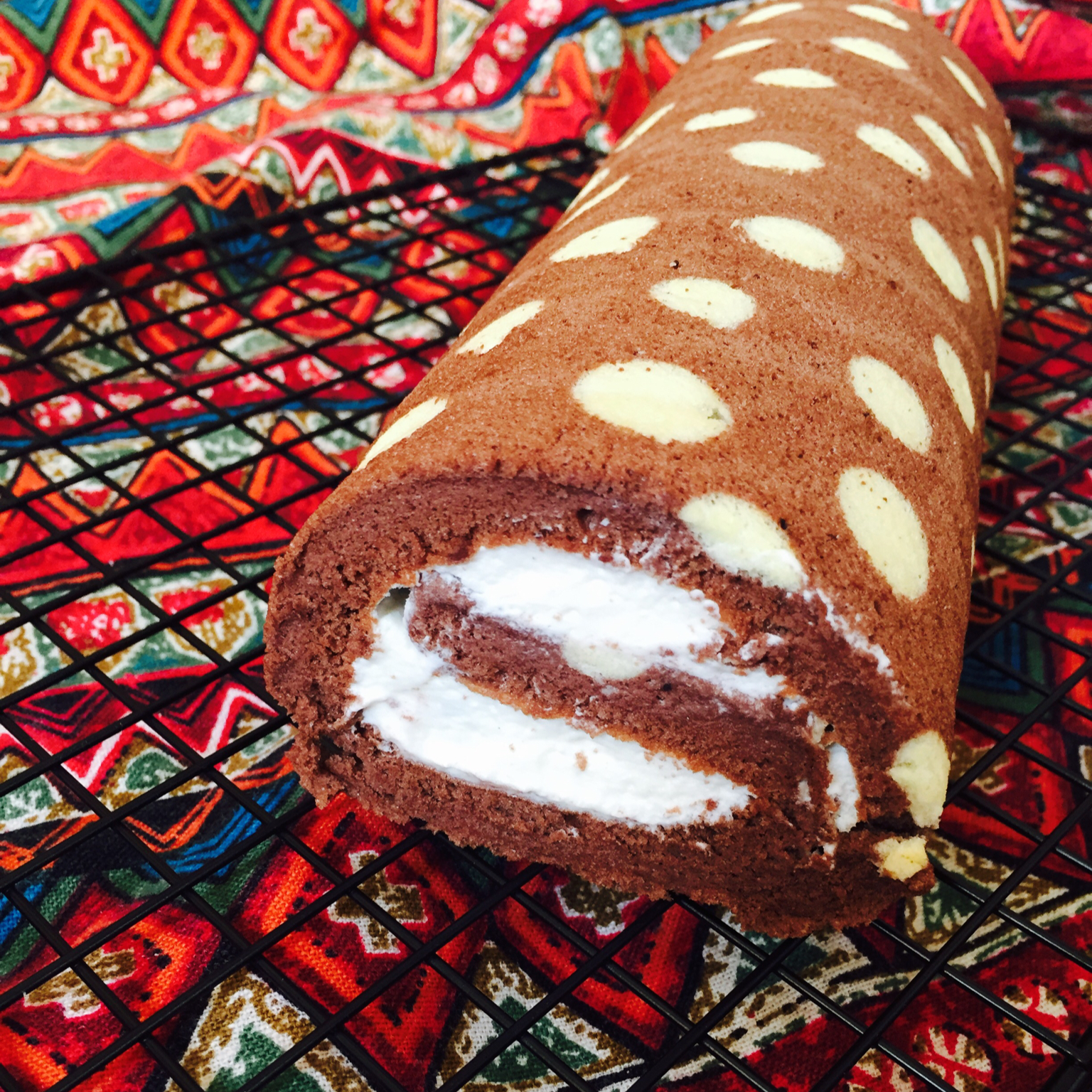 波点巧克力蛋糕卷