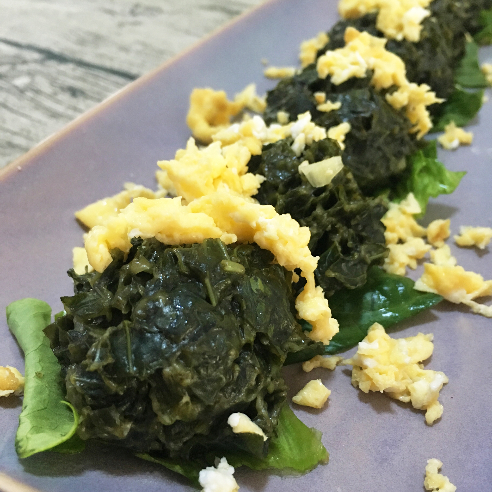 云中烟树做的地瓜叶巴拉子(菜团子)