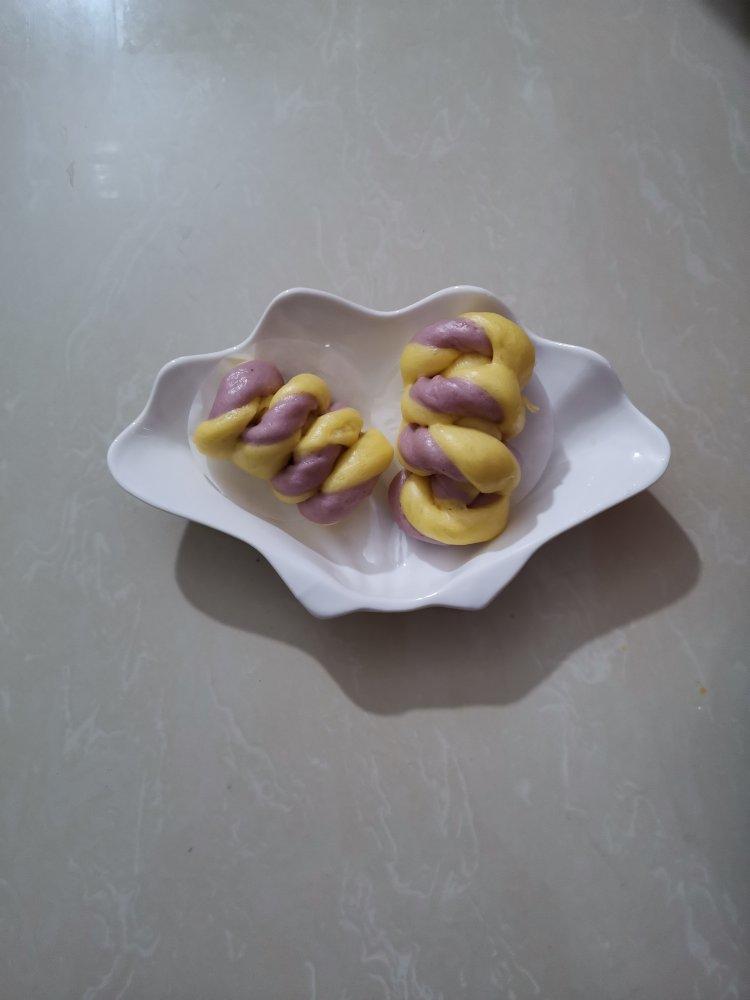 紫薯双色奶香馒头卷