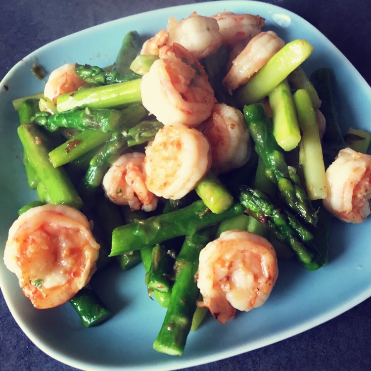 芦笋炒虾仁