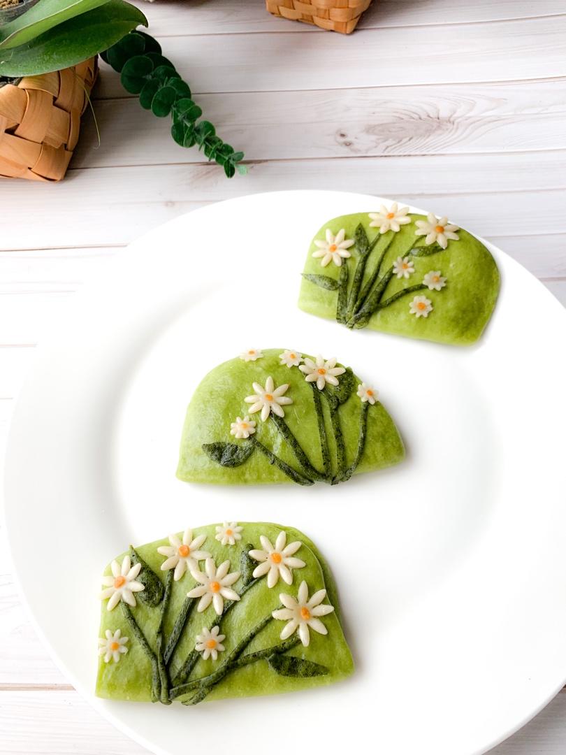 刈包可爱馒头夹饼初夏雏菊