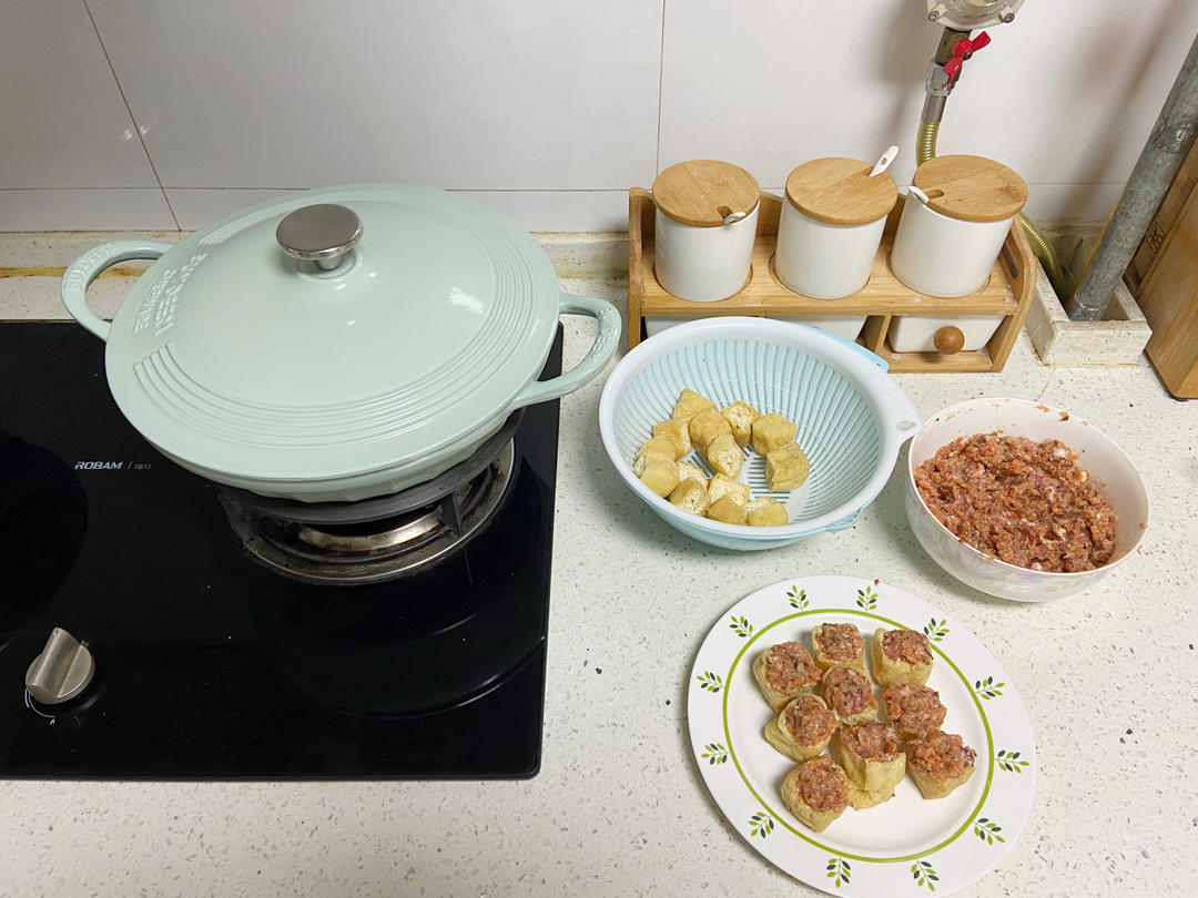 家常油豆腐酿肉【11月北鼎珐琅锅食谱】