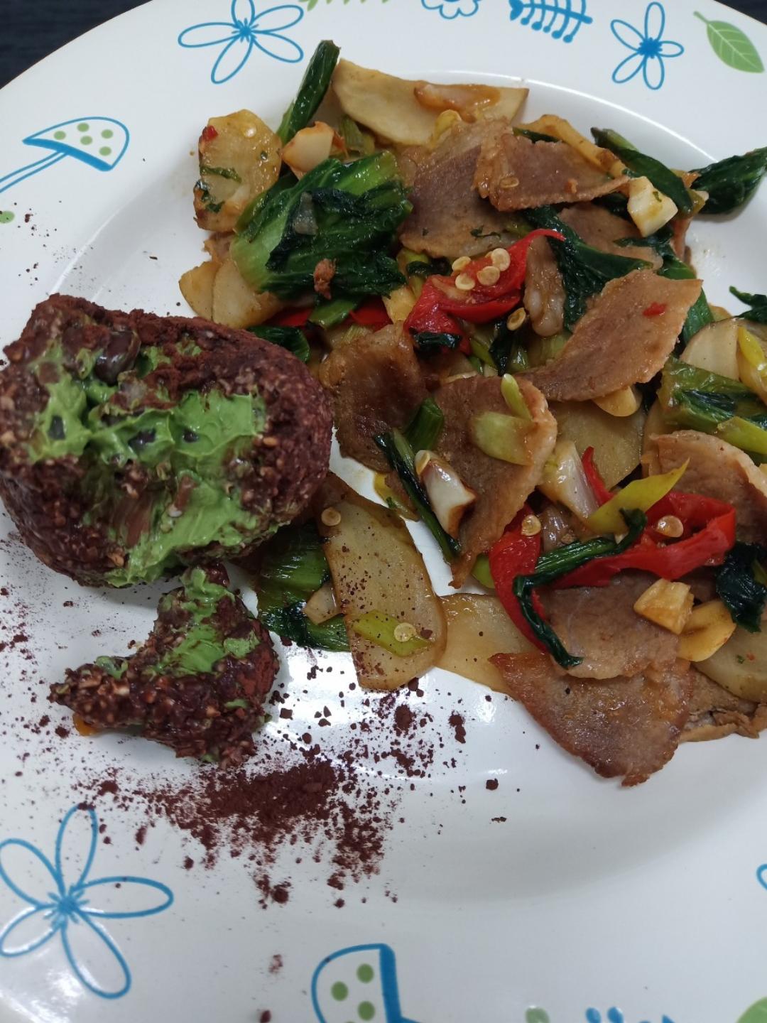 红薯燕麦红豆球
