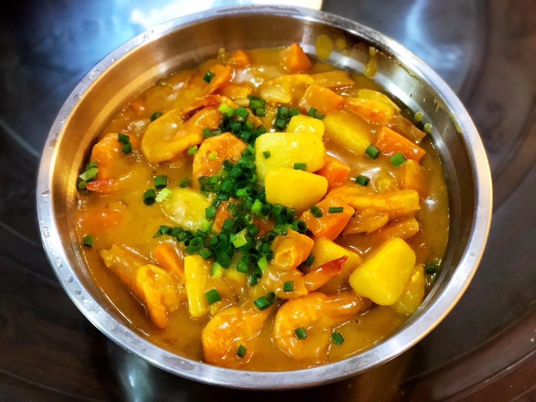 做餐厅级别葡式咖喱虾的秘诀