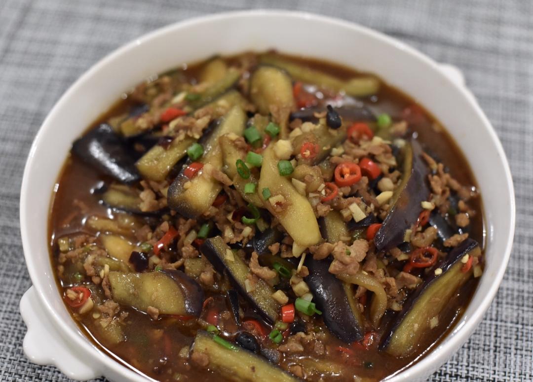 红烧肉沫茄子