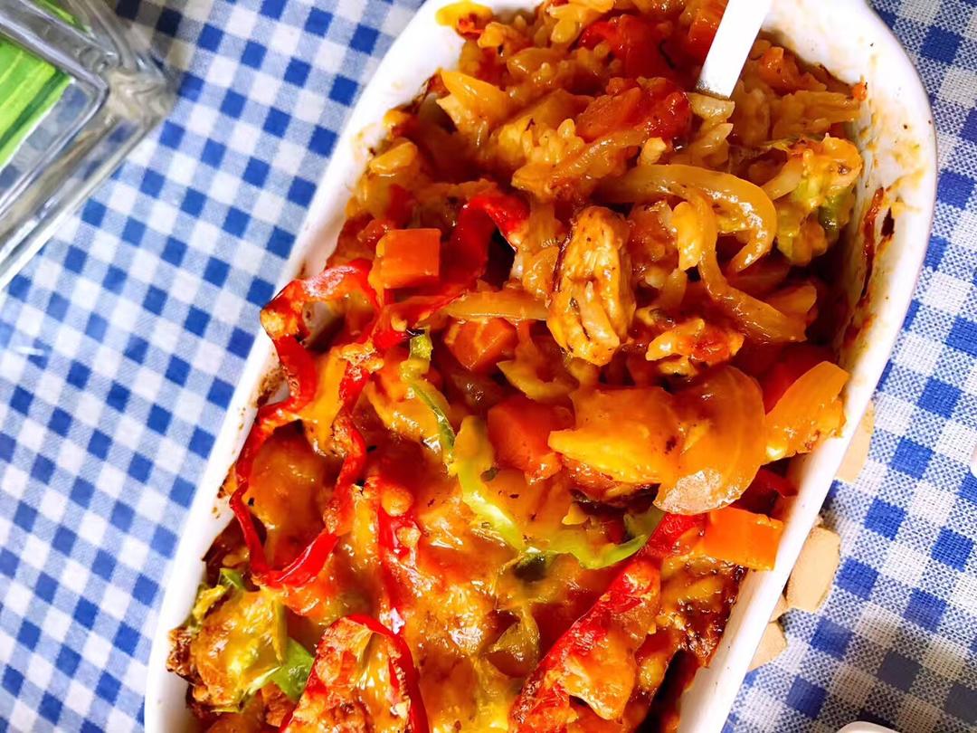 番茄鸡肉浓情焗饭【两人份】