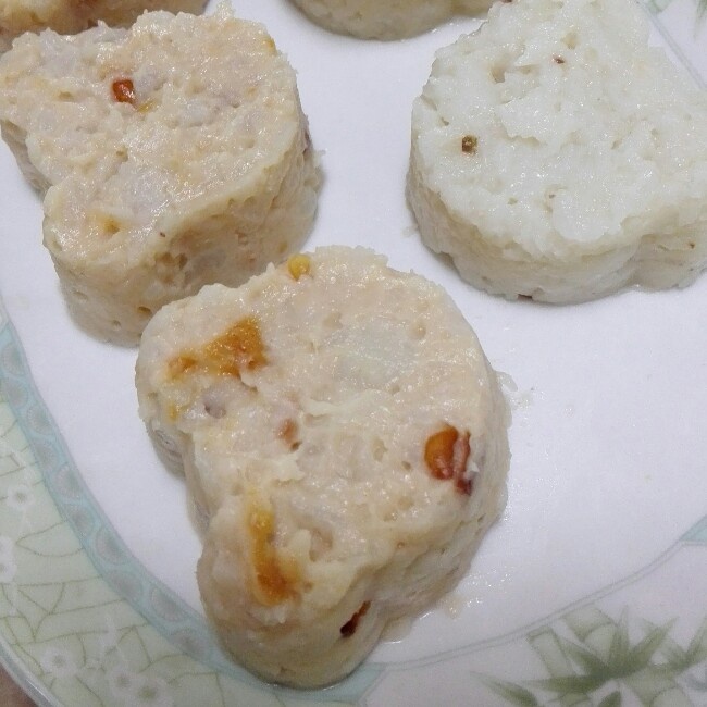 桂花山药紫薯糕