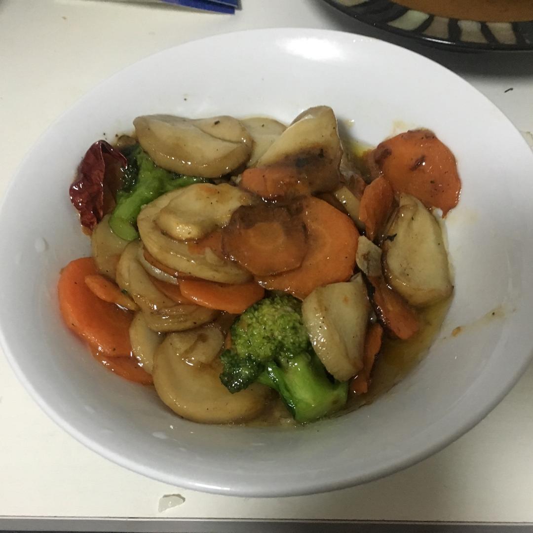 老丁的私房菜-美极杏鲍菇