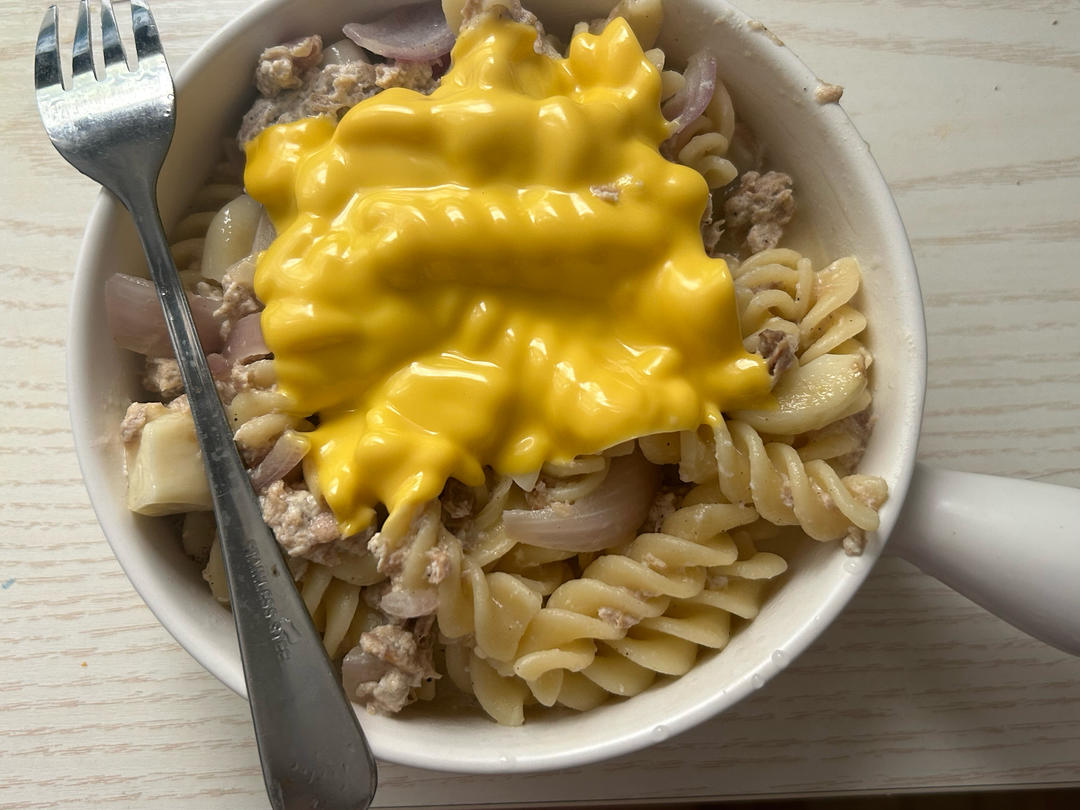 低卡伪白酱奶油培根蘑菇意大利面｜#Healthymeals# 减脂必撸02