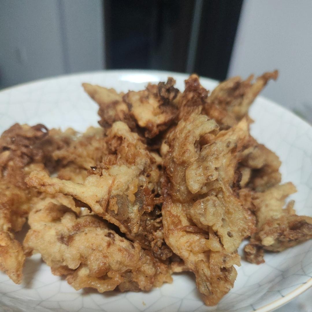 干炸蘑菇的做法，大人小孩都喜欢