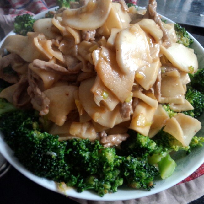 杏鲍菇扣西兰花