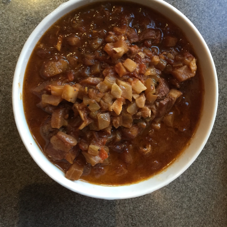 茄子肉丁打卤面